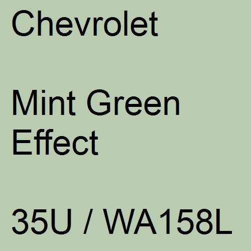 Chevrolet, Mint Green Effect, 35U / WA158L.